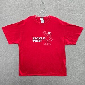 VINTAGE Sesame Street‎ Men Shirt XL Read Elmo Tickle This Graphic Y2K Tee